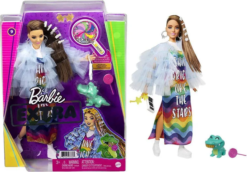BARBIE EXTRA - RAINBOW DRESS (GYJ78)