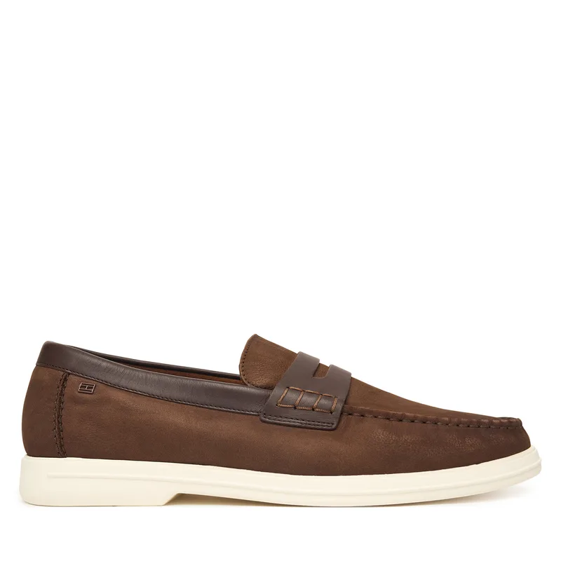 Μοκασίνια Tommy Hilfiger Mix FM0FM05785 Καφέ