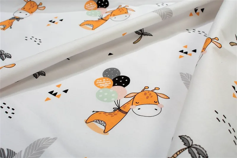 Σεντονάκι Λίκνου bebe Giraffe 599 80x110 White-Orange