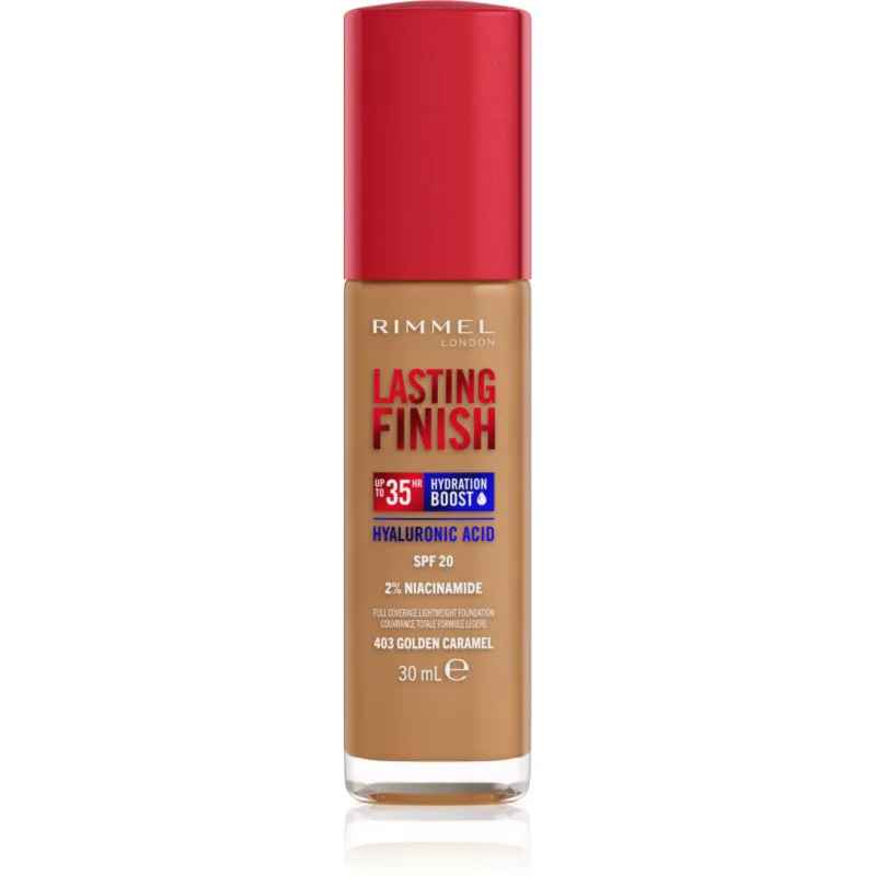 Rimmel Lasting Finish 35H Hydration Boost ενυδατικό μεικ απ SPF 20 απόχρωση 403 Golden Caramel 30 ml