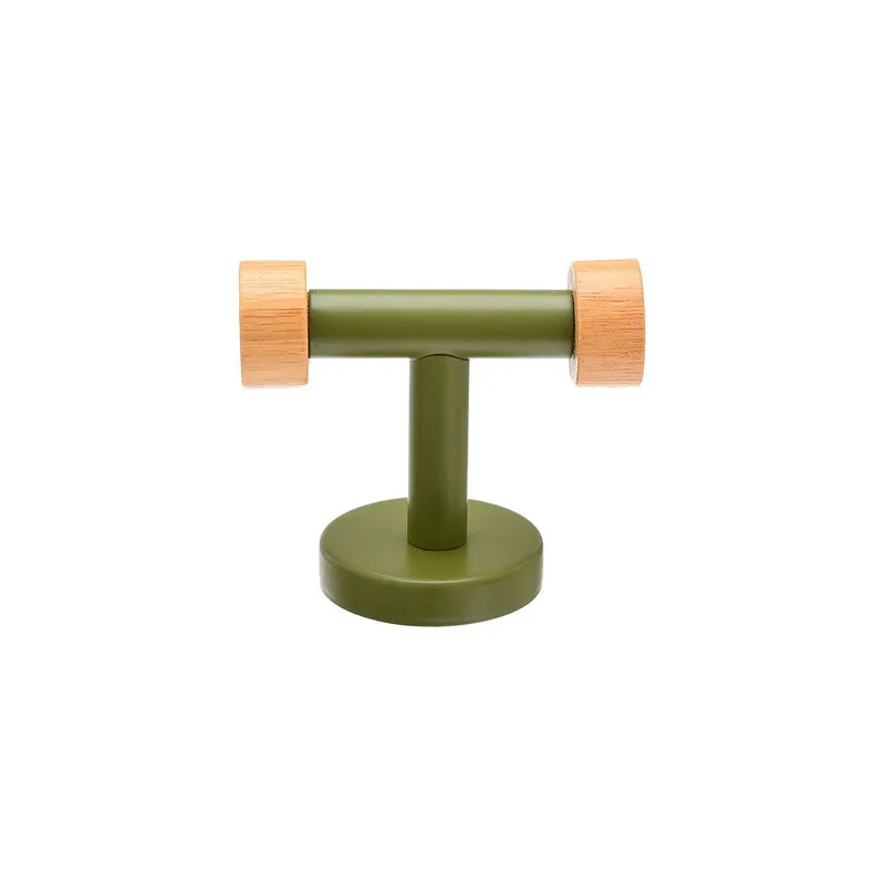 Estia Κρεμάστρα Επιτοίχια Olive Series Διπλή Μεταλλική/Bamboo Λαδι