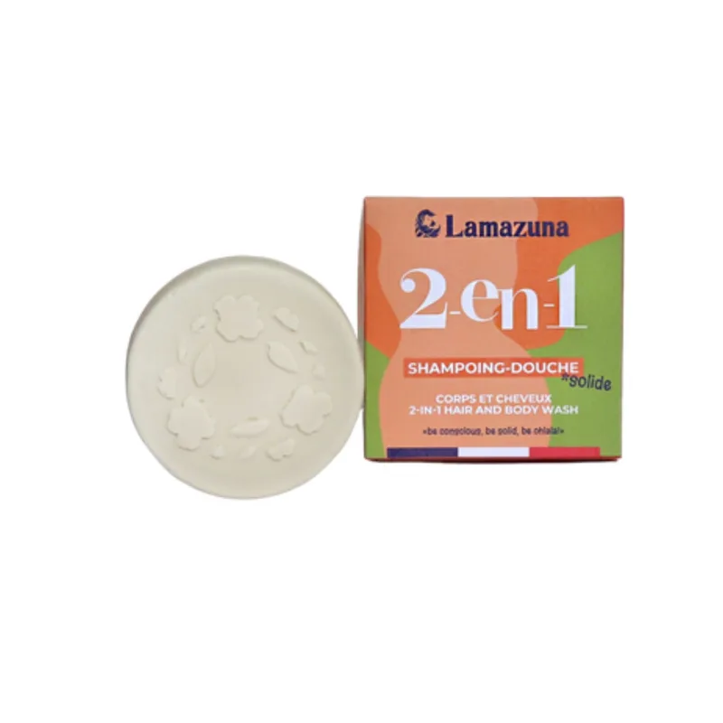 Lamazuna 2in1 Solid Shampoo and Shower Gel, 70 ml