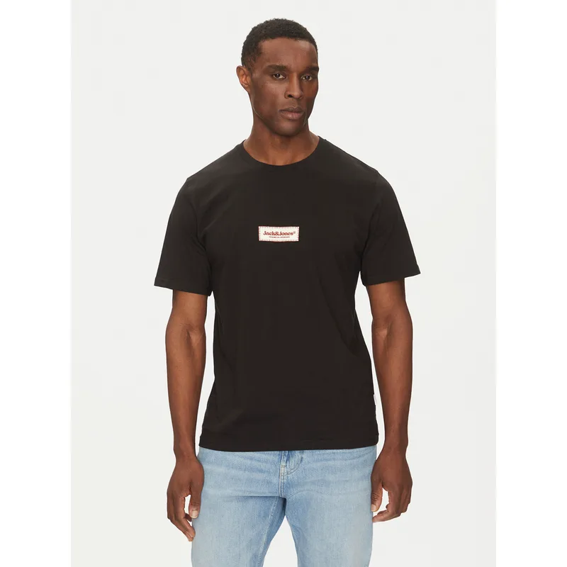 Jack & Jones T-Shirt Split 12273182 Μαύρο Regular Fit