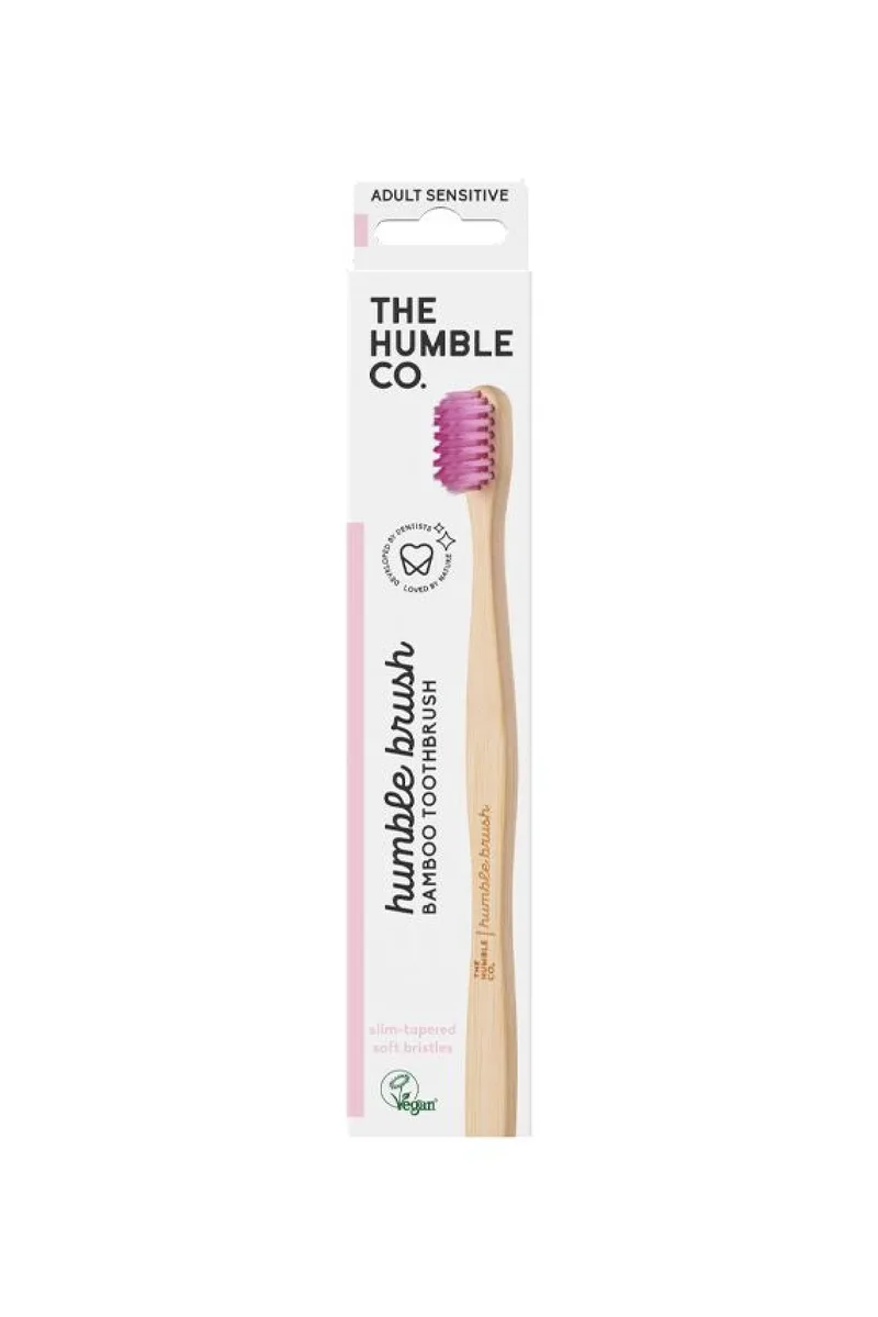 Οδοντοβουρτσα Απο Bamboo Για Ευαισθητα Δοντια & Ουλα The Humble Co. Μώβ