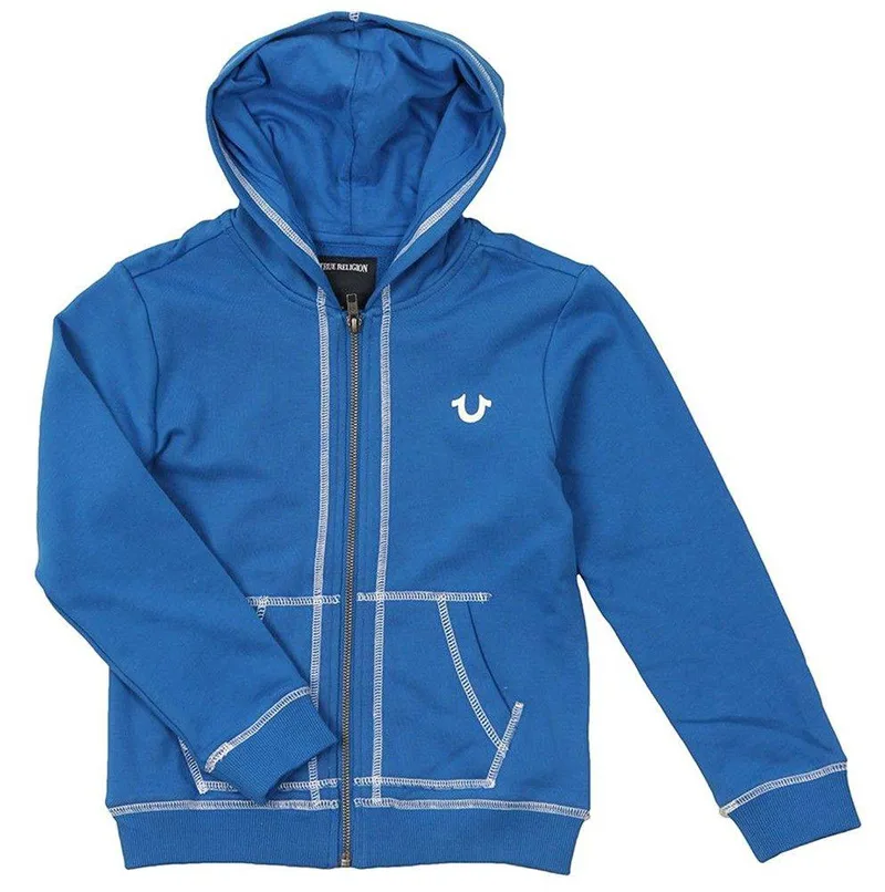 HOODIE ΜΕ ΦΕΡΜΟΥΑΡ TRUE RELIGION FRENCH TERRY TR146HD32 ΓΑΛΑΖΙΟ (110ΕΚ.)-(4-5 ΕΤΩΝ)