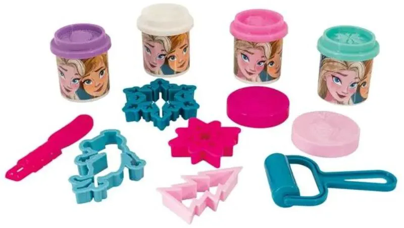 Frozen Κουβαδάκι Με 4 Βαζάκια Πλαστελίνης Και 8 Εργαλεία (1045-03602)