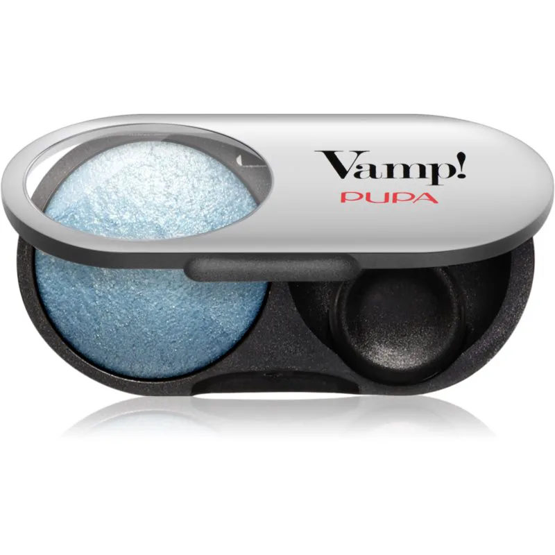 PUPA Milano Vamp! Radiant Baked Eyeshadow μακράς διαρκείας λαμπερές σκιές ματιών απόχρωση 306 Bon-Ton Blue - WET & DRY 1 γρ