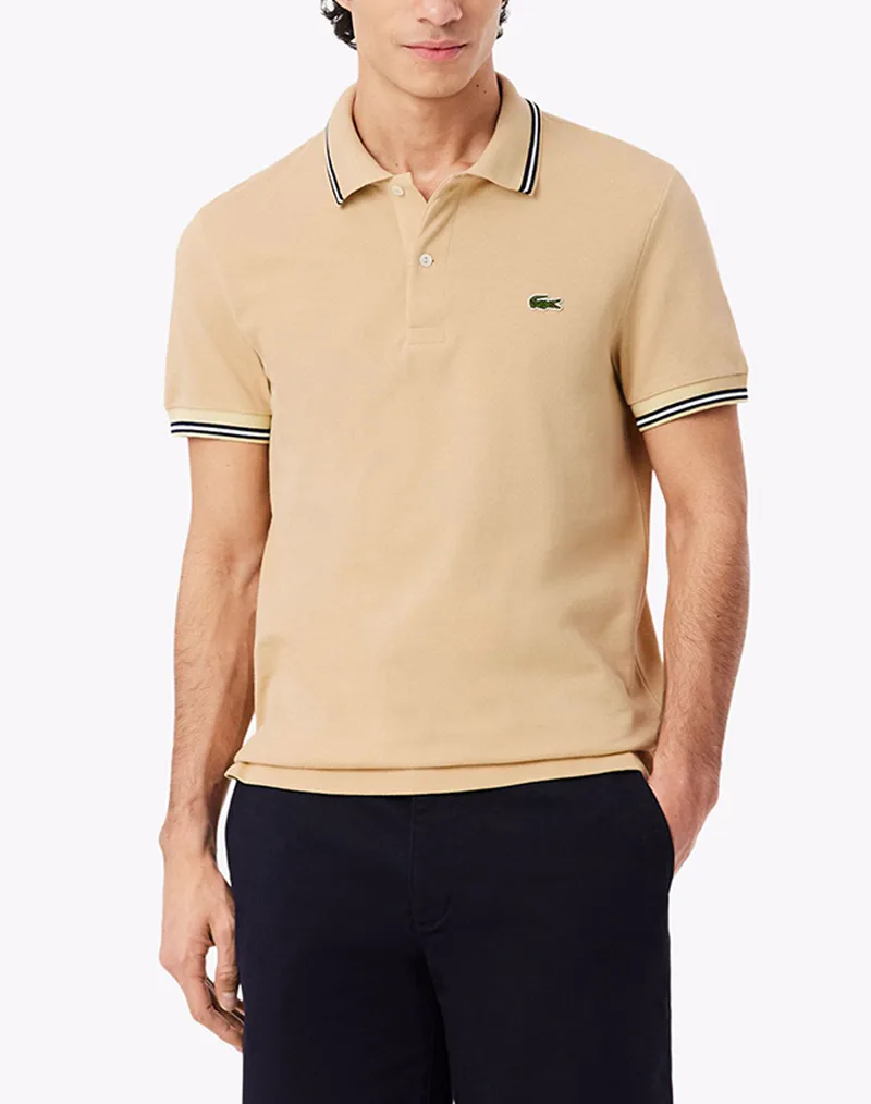 LACOSTE ΜΠΛΟΥΖΑ ΚΜ POLO SS 3PH9875-8XF Biege