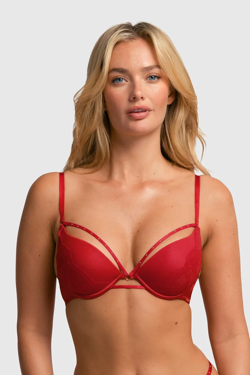 Dorina Γυναικείο σουτιέν "Adelina" Plunge Push Up (B, C, D Cup)-FXPG0023LA165-RD0035