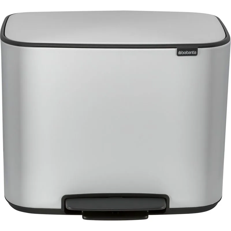 Brabantia Bo White Pedal Bin, 3 x 11 Liters