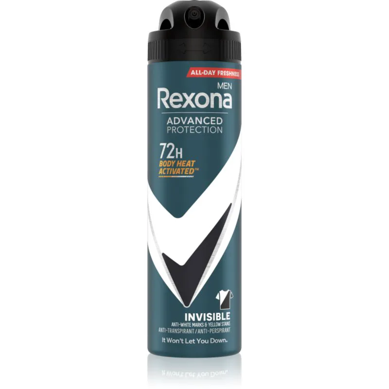Rexona Men Advanced Protection Invisible αντιιδρωτικό κατά των λευκών και κίτρινων κηλίδων 72 ώρες για άντρες Invisible 150 ml