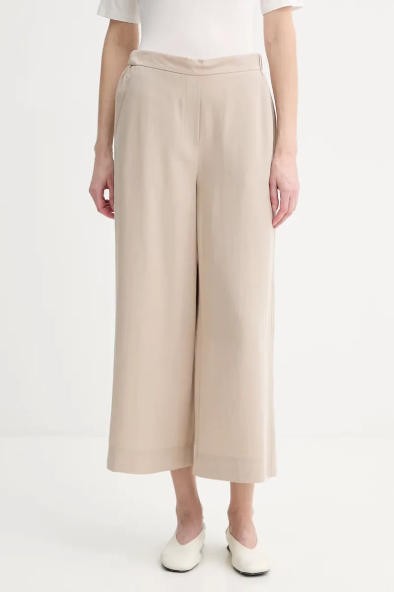Marc O'Polo παντελόνι wide leg γυναικείο με λινό