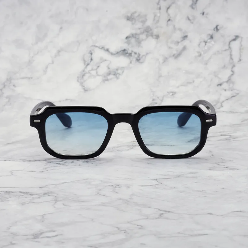 EDDIE Gradient Sunglasses | Black | Gradient Blue Shades | Explicit Poets Sunglasses
