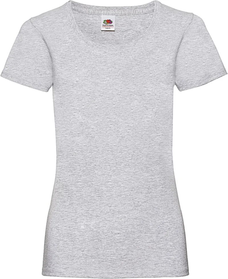 Lady-Fit Valueweight T Fruit of the Loom 61-372-0 Heather Grey