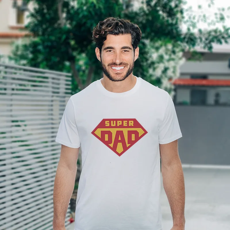 SuperDAD - Organic Vegan T-Shirt Unisex - Λευκό - M