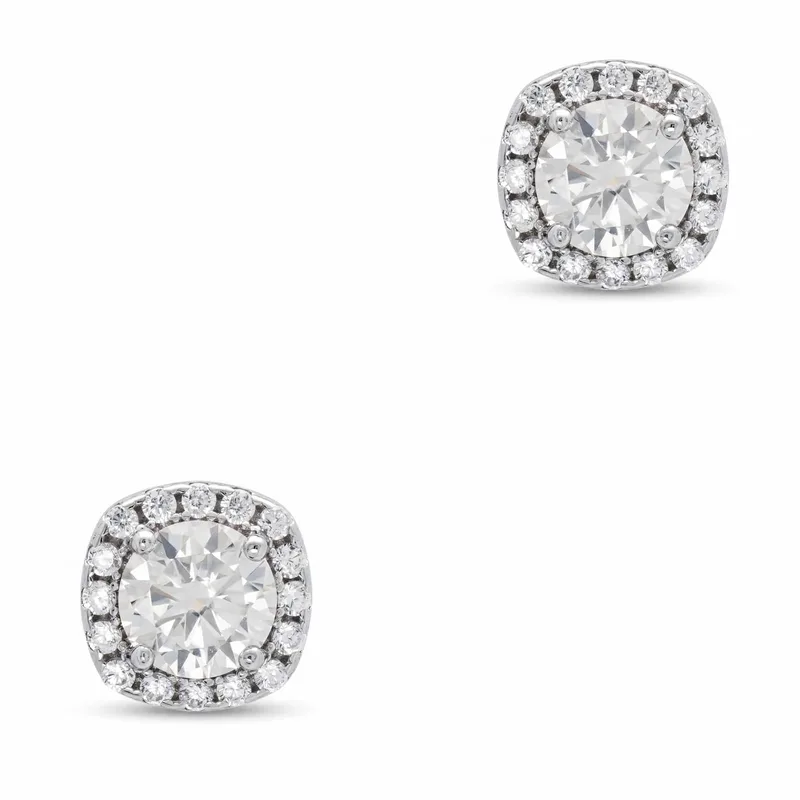 Σκουλαρίκια με Moissanite Diamonds από Ασήμι SK3885