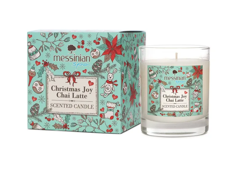 Φυσικό Αρωματικό Κερί Μασάζ-Chai Latte Christmas Joy 160gr