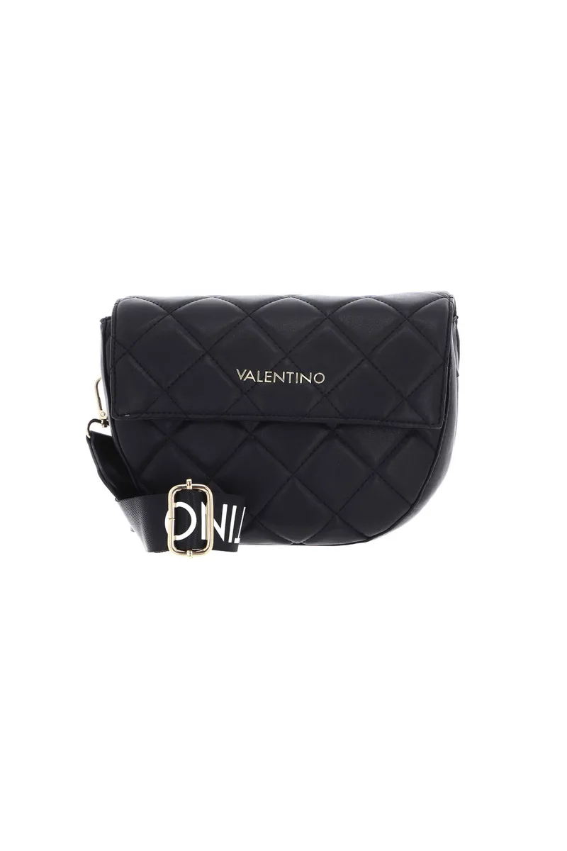 Valentino γυναικεία τσάντα ώμου/crossbody με μεταλλικό λογότυπο "Bigs" - 73LVBS3XJ02/BIG Μαύρο
