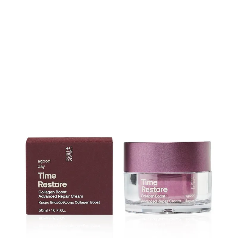 ΑΝΤΙΡΥΤΙΔΙΚΗ ΚΡΕΜΑ ΕΠΑΝΟΡΘΩΣΗΣ COLLAGEN BOOST A GOOD DAY TIME RESTORE 50ML