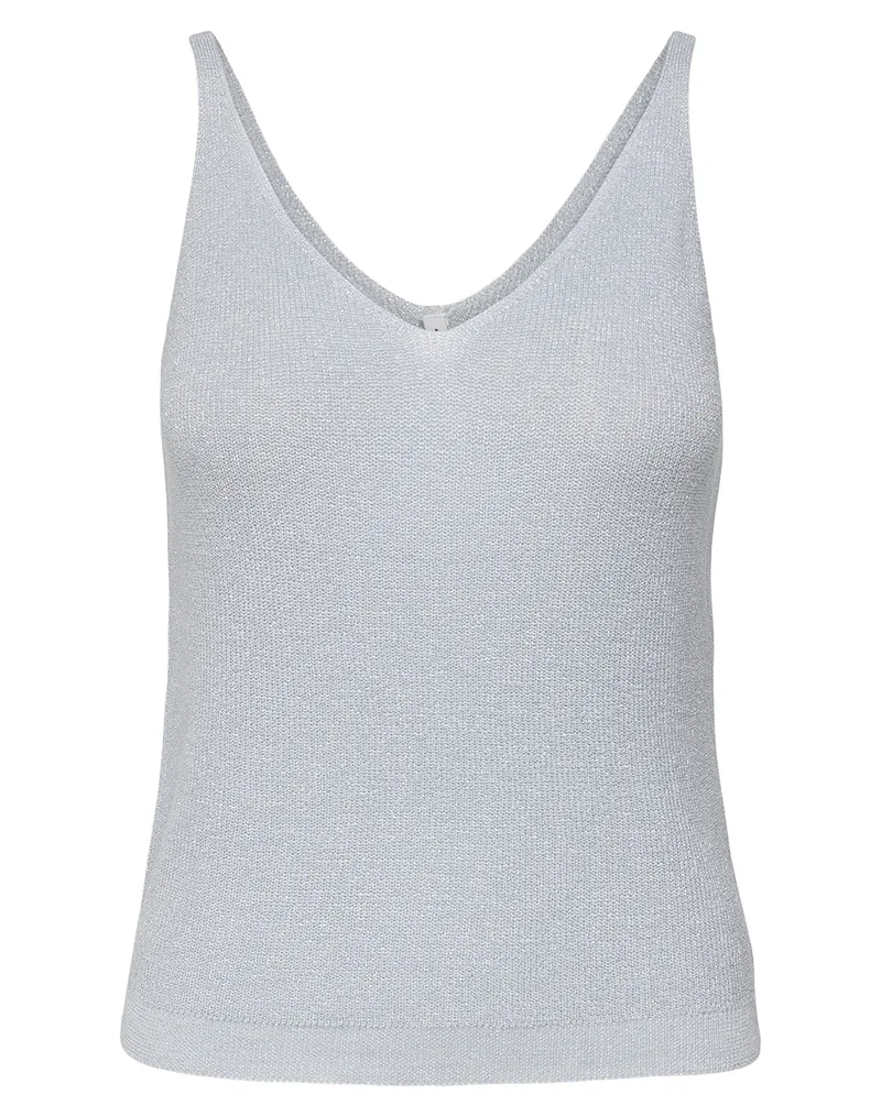 ONLY ONLSHINA SL GLITTER TOP KNT 15322379-Ballad BlueDetail:Silver Glitter LightBlue