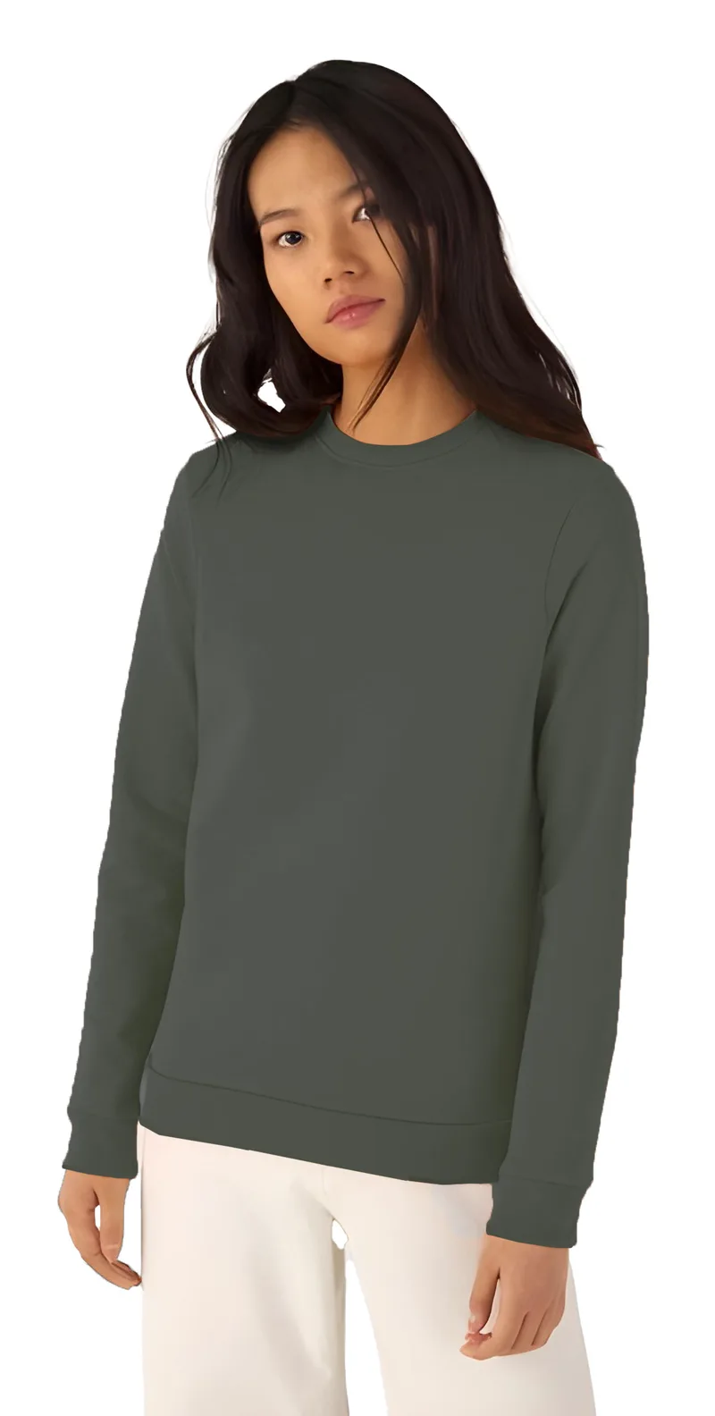 Γυναικείο Φούτερ WW02W B & C French Terry Millennial Khaki