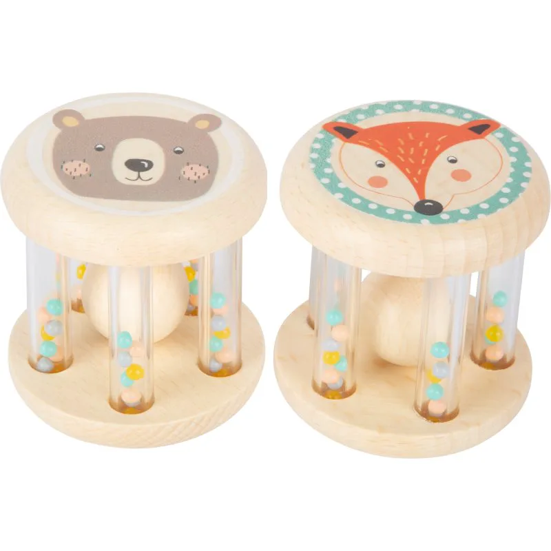 Small foot by Legler Rattle Animals Pastel κουδουνίστρα με μπίλιες 2 τμχ