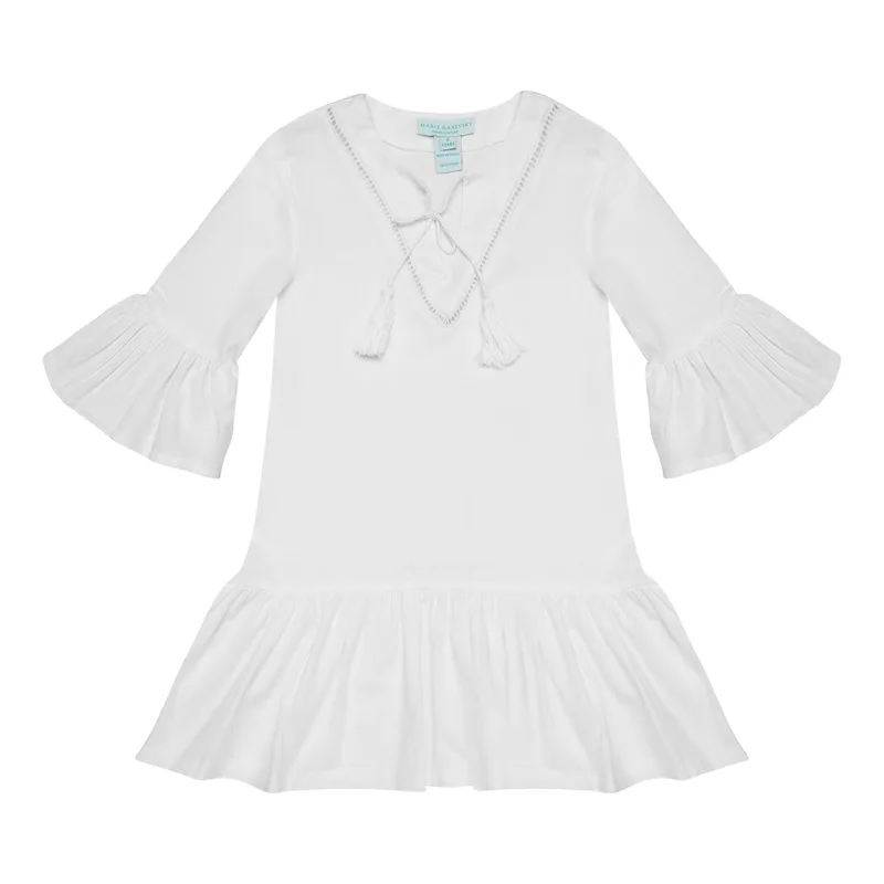 GIRL'S KAFTAN DRESS WHITE