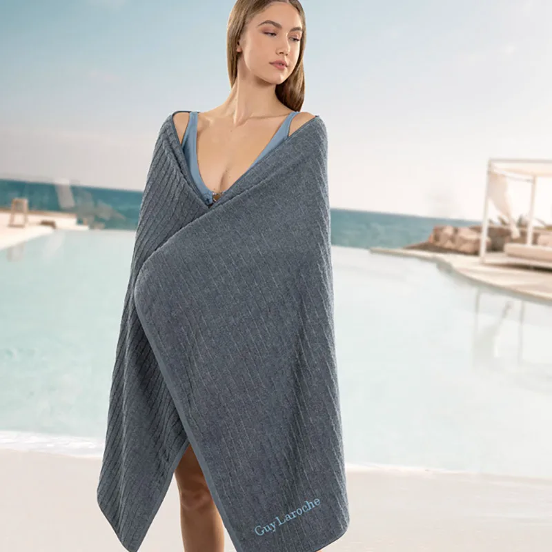 Πετσέτα Θαλάσσης 90X180 Guy Laroche Resort Anthracite (90x180)