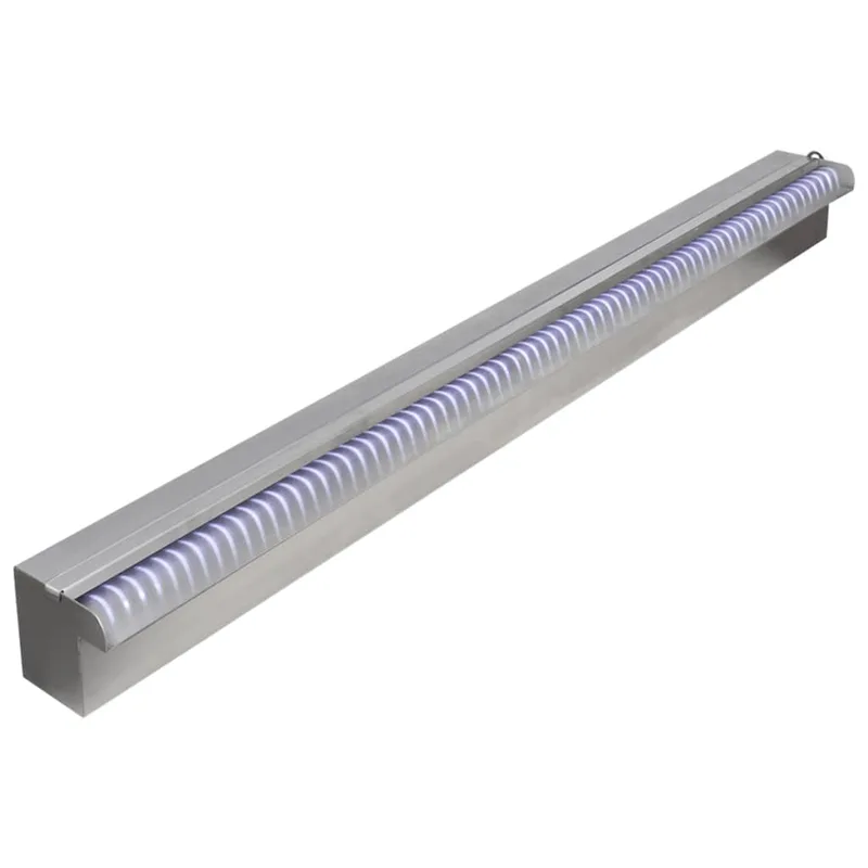 vidaXL Σιντριβάνι Πισίνας Ορθογώνιο με LED 90 εκ. από Ανοξείδωτο Ατσάλι