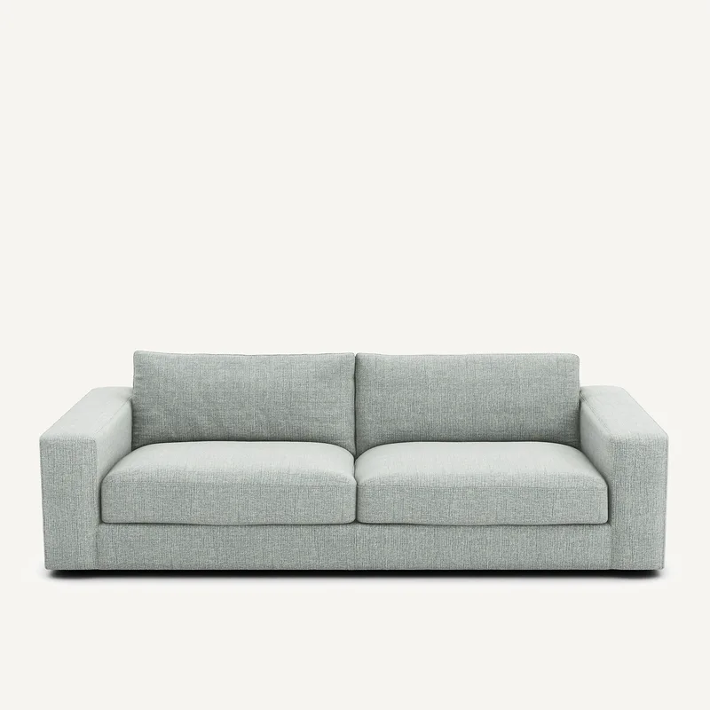 Καναπές με μελανζέ ταπετσαρία Μ105xΠ217xΥ78cm