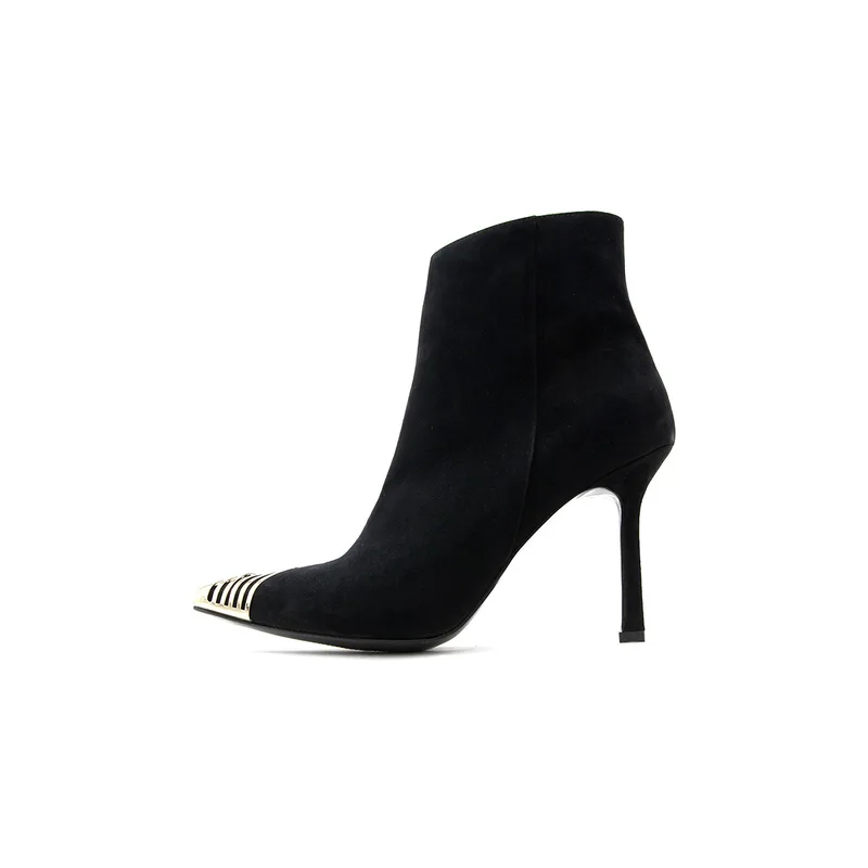 Μποτάκια/Low boots Once SUEDE LEATHER HIGH HEEL BOOTS WOMEN