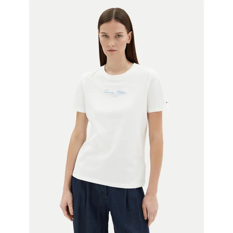 Tommy Hilfiger T-Shirt WW0WW45428 Λευκό Regular Fit