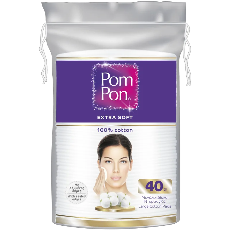Pom Pon Δίσκοι Μεγάλοι Ντεμακιγιάζ 40τεμ.