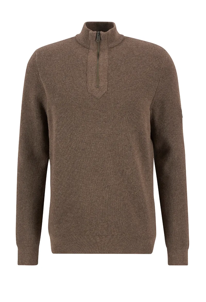 ΑΝΔΡΙΚΟ ΠΛΕΚΤΟ CRAWLEY FUNNEL NECK JUMPER BARBOUR INTERNATIONAL ΚΑΝΟΝΙΚΗ ΓΡΑΜΜΗ ΚΑΦΕ