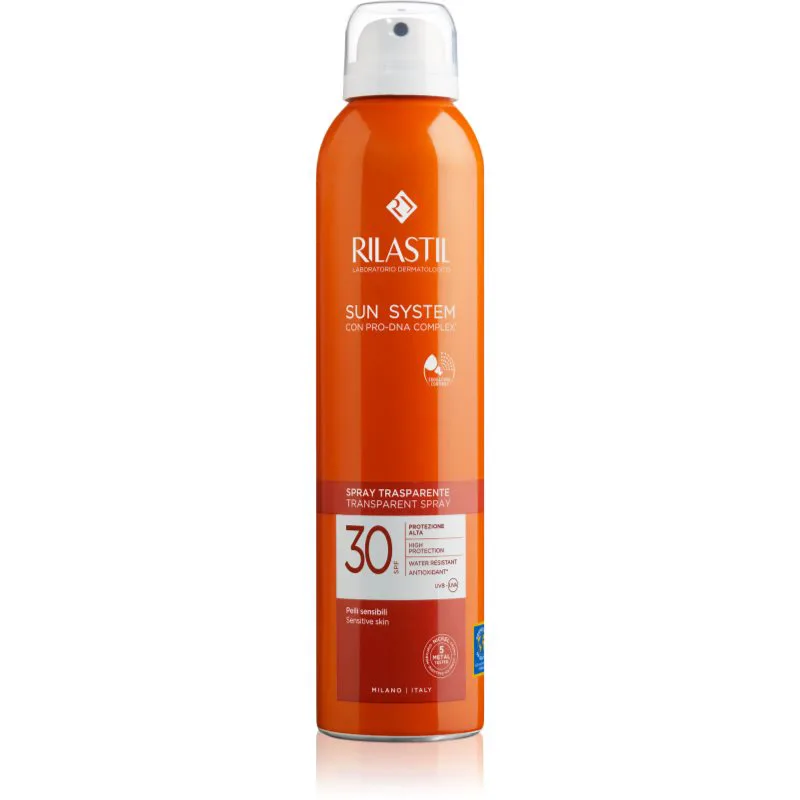 Rilastil Sun System διαφανές αντηλιακό σπρέι SPF 30 200 ml