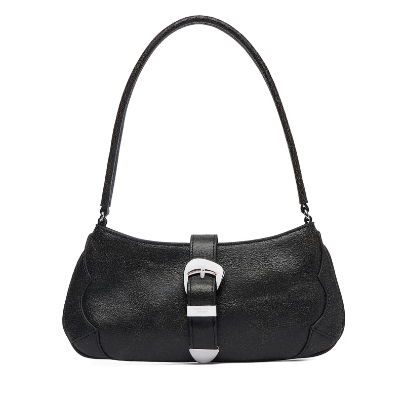 Τσάντα Tommy Jeans Tjw Cool Leather Shoulder Bag AW0AW18788 Μαύρο