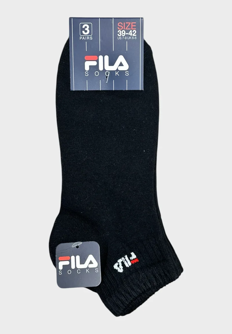 Fila Ανδρικές Κάλτσες 3-Pack Μαύρες Basic F4455-200-Μαύρο