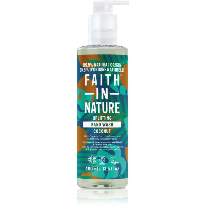 Faith In Nature Coconut φυσικό ρευστό σαπούνι για τα χέρια με έλαιο ινδοκάρυδου 400 ml