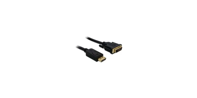 DELOCK DisplayPort Cable DP to DVI (24+1) Male to Male 5.00m Black