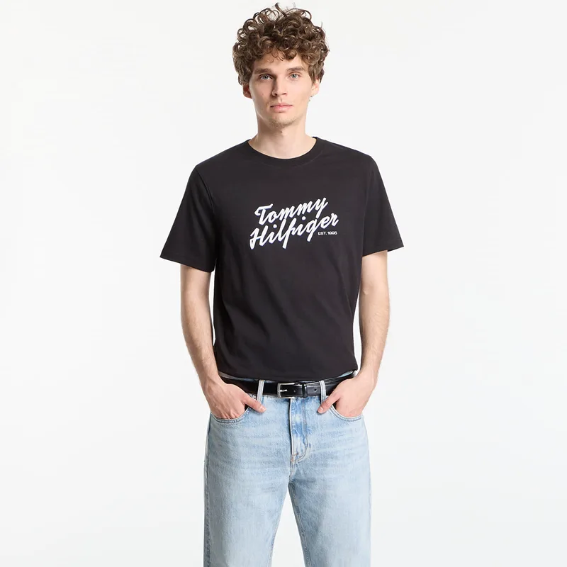 T-shirt Tommy Hilfiger Summer Text Graphic Tee Black XL