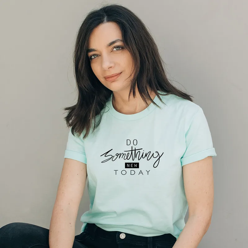Something New - Organic Vegan T-Shirt Unisex - Μέντα - XL