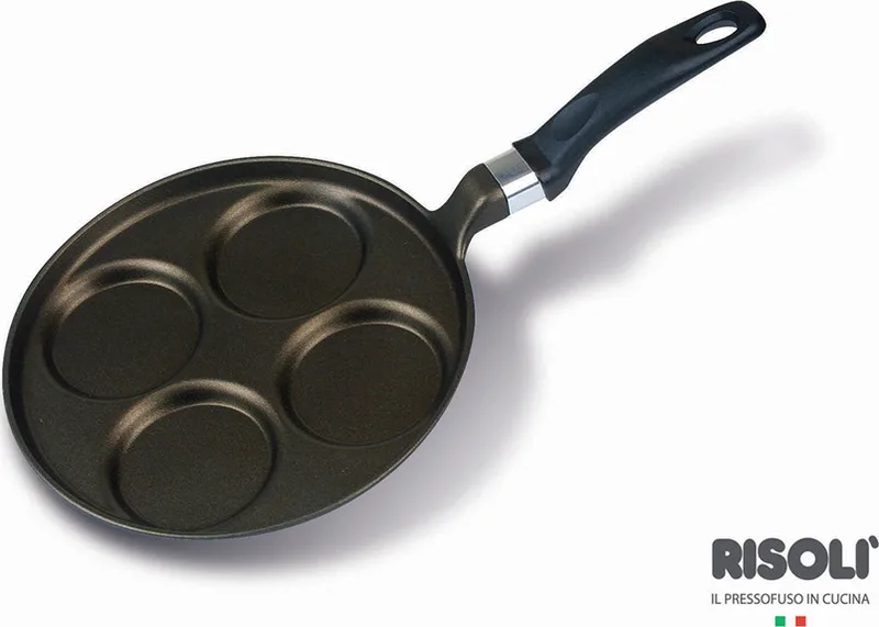 Risoli Τηγάνι PanCake Αντικολλητικό 4θέσεων 25cm Saporella Induction