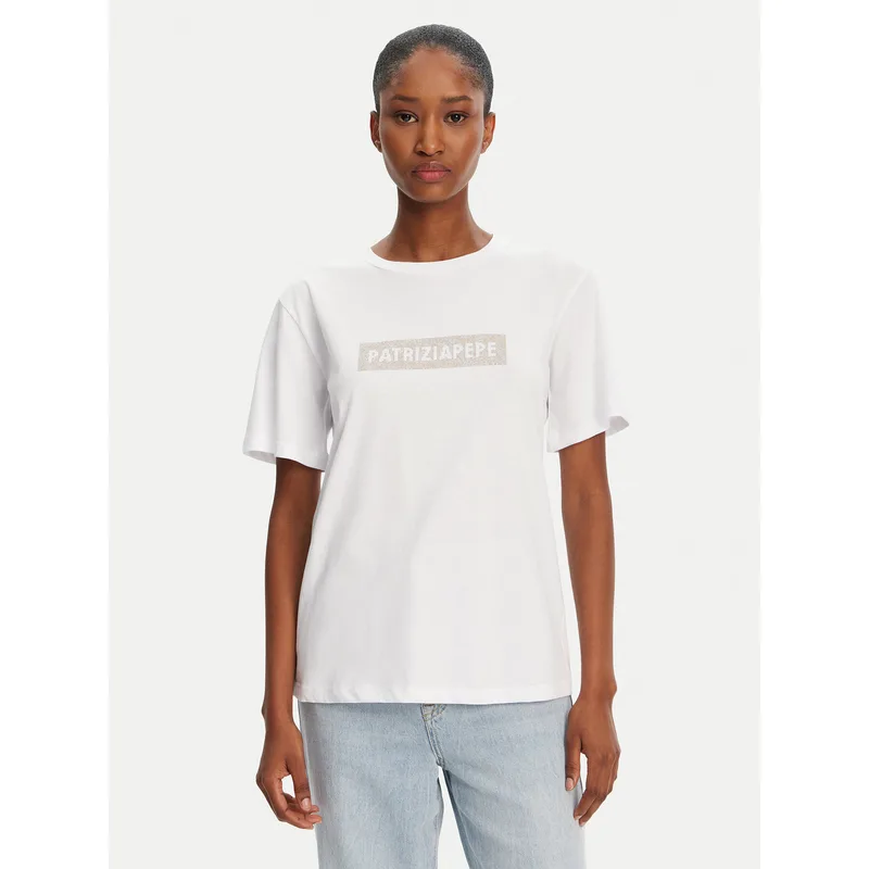 Patrizia Pepe T-Shirt 2M4422/J274-W146 Λευκό Regular Fit