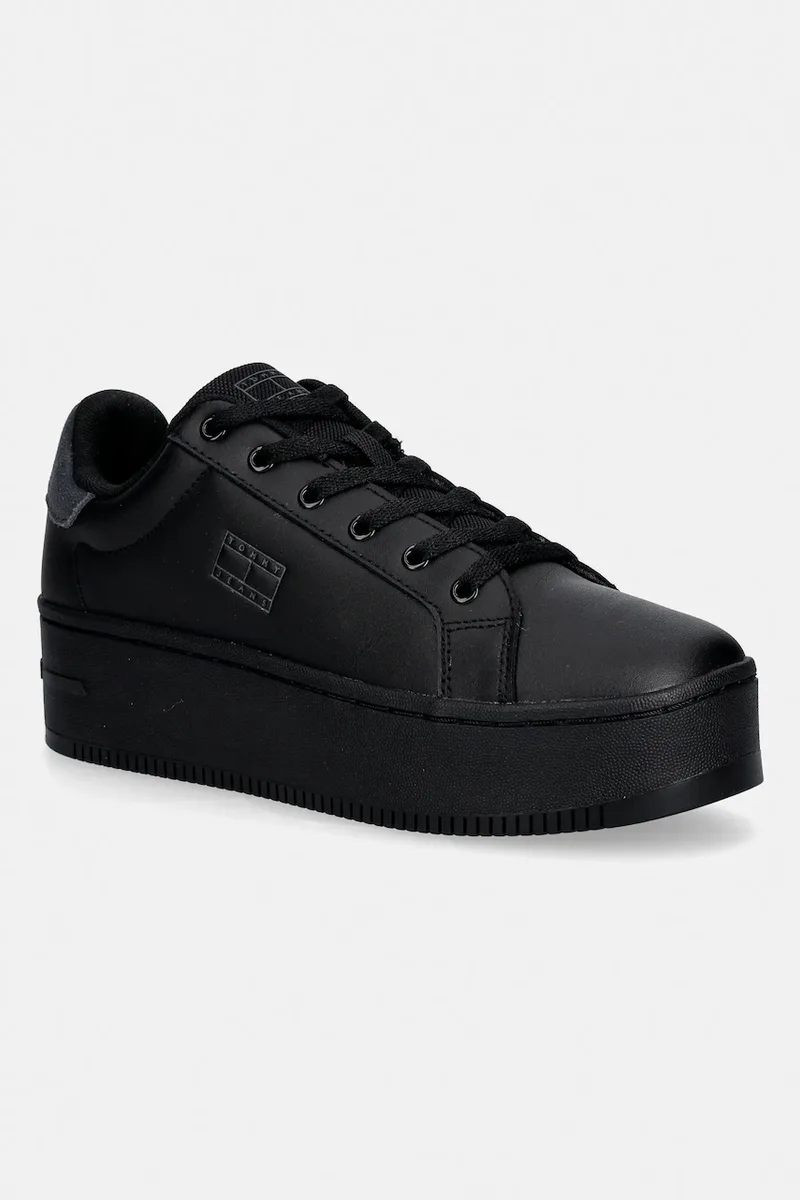 Δερμάτινα sneakers Tommy Jeans TJW FLATFORM ESS MU