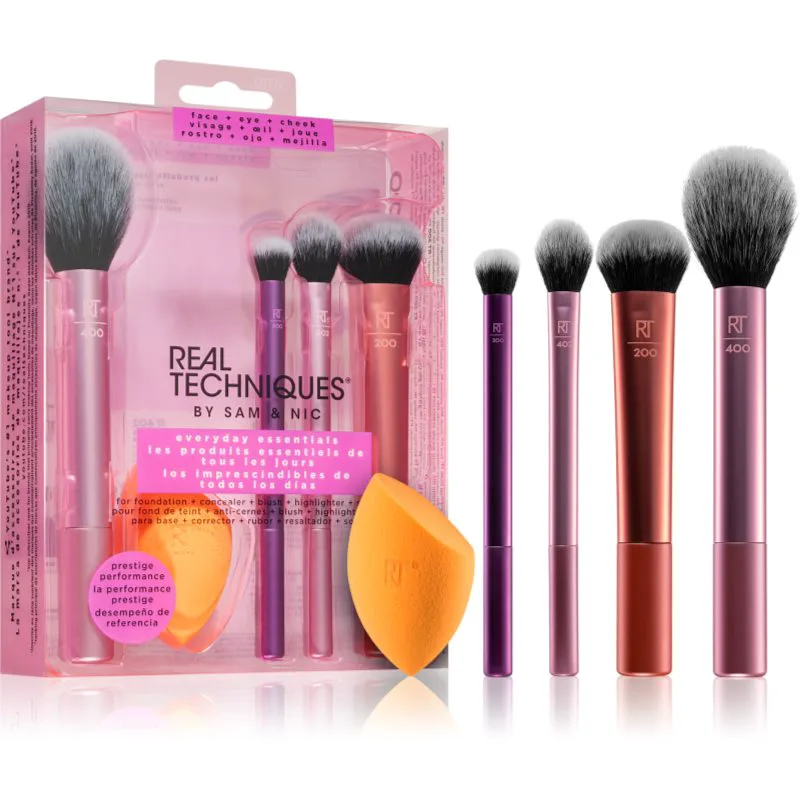 Real Techniques Everyday Essentials σετ με πινέλα για τέλεια εμφάνιση