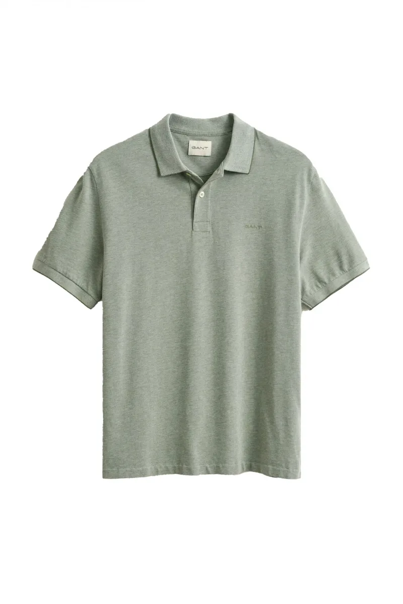 GANT POLO LOGO ΓΚΡΙ-ΧΑΚΙ