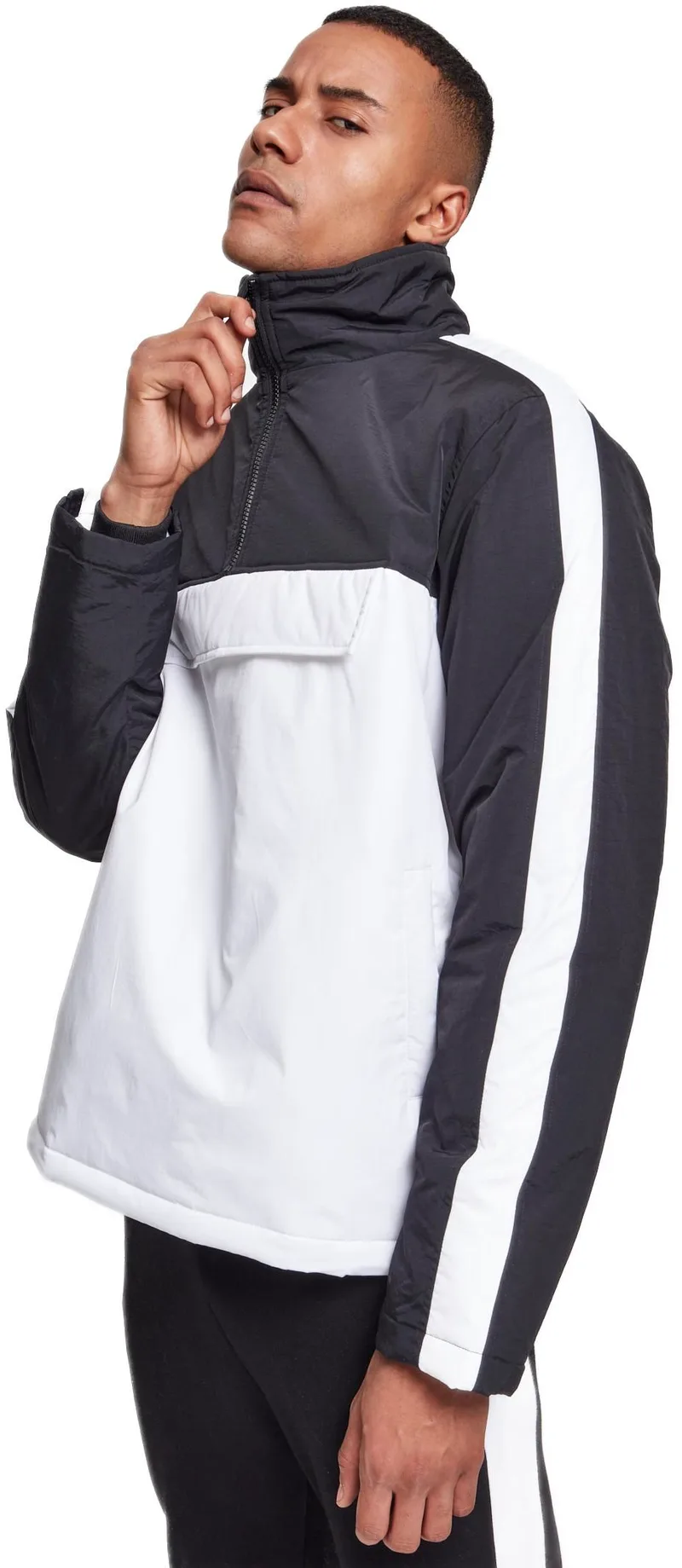 2-Tone Padded Pull Over Jacket Urban Classics TB2483-01248 white/black
