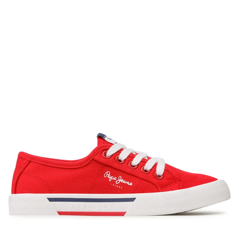 Πάνινα παπούτσια Pepe Jeans Brady Boy Basic PBS30527 Κόκκινο