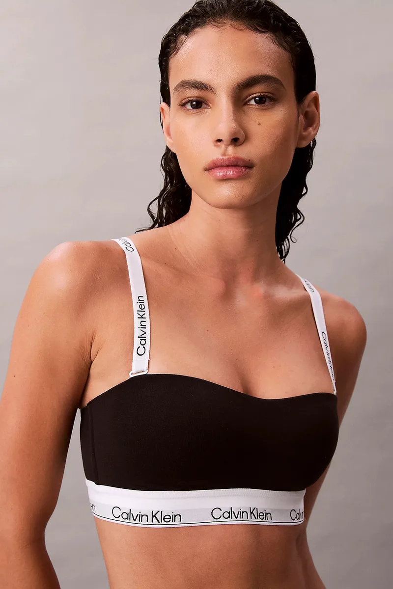 Calvin Klein γυναικείο σουτιέν Bandeau Bralette-Icon Cotton Modal-LV00QF8497-UB1