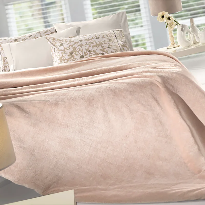 Κουβέρτα Fleece Μονή (Σετ) 160X240 Guy Laroche Velvet Pudra (160x240)